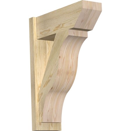 Ekena Millwork Funston Slat Rough Sawn Outlooker, Douglas Fir, 8"W x 22"D x 30"H OUT08X22X30FST06RDF